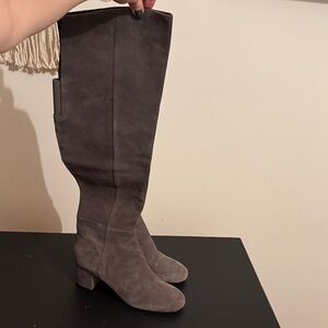 Halston Elegant Gray Over-the-Knee Women's Boots